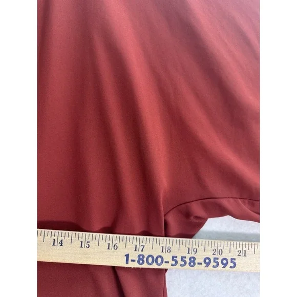 White House Black Market Rust Layered Kimono Sleeve Flowy Top Shirt S - Picture 8 of 10